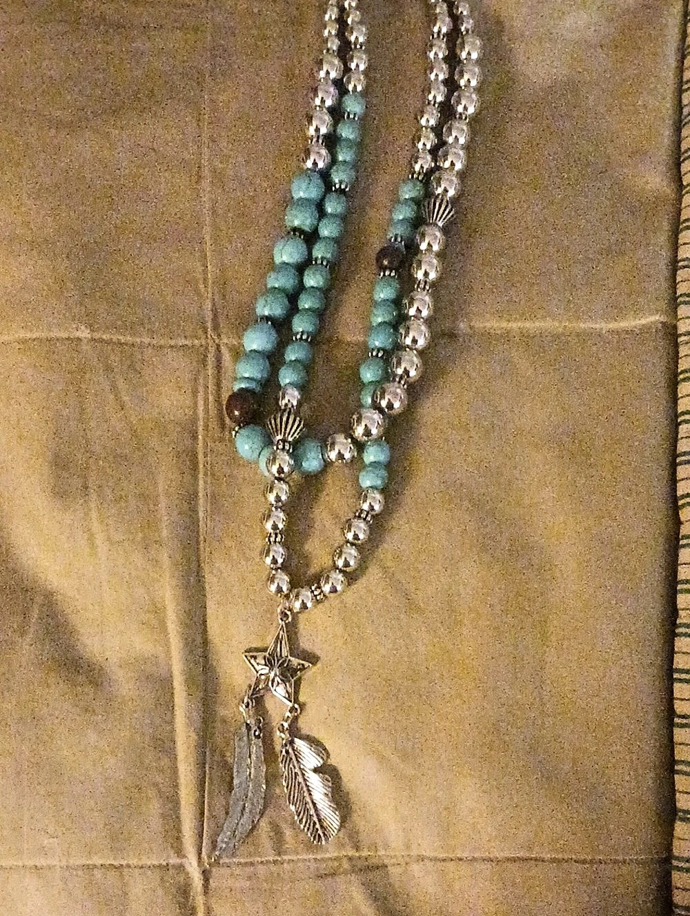 Turquoise Beaded Layered Necklace